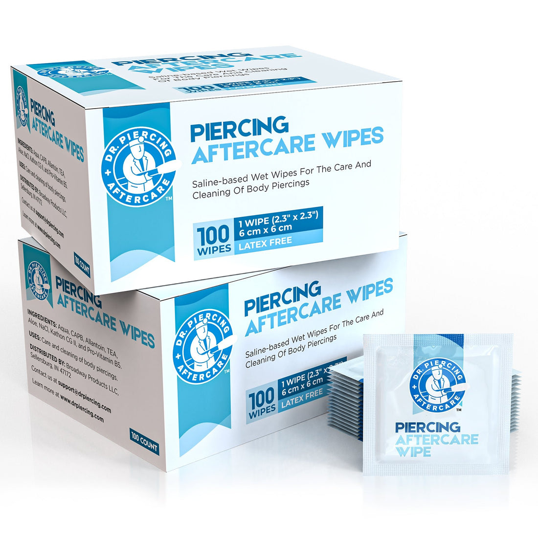200 Wipes - Wound Treatments &amp; Skin Relief - Dr. Piercing Aftercare