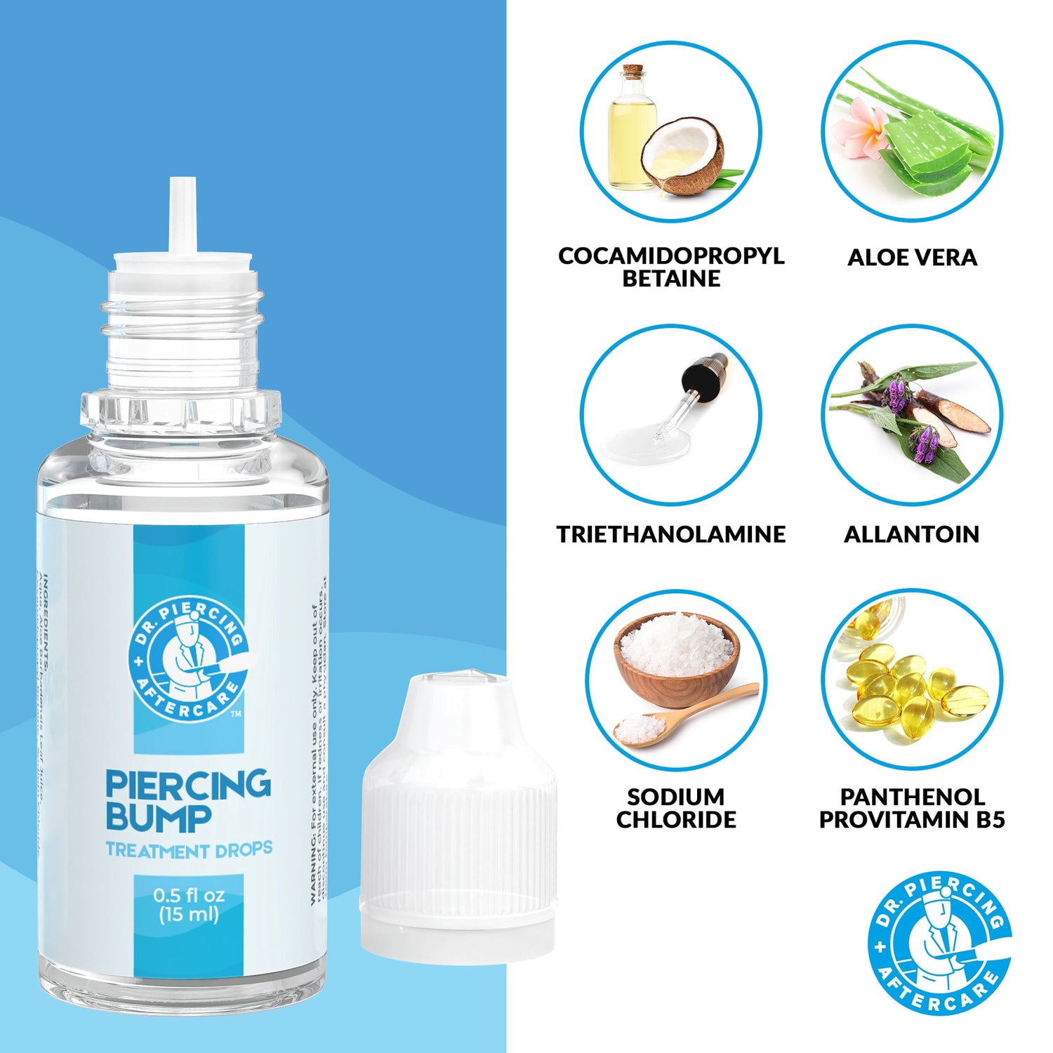 Dr. Piercing Aftercare Bump &amp; Keloid Solution Drops - Dr. Piercing Aftercare