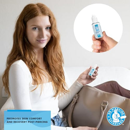 Dr. Piercing Aftercare Keloid Drops – Non - Greasy Saline Solution for Keloid Bump Removal for Piercings - May Reduce Appearance of Nose Piercing Bump, Nose Ear Lip Belly (15 mL) - Dr. Piercing Aftercare