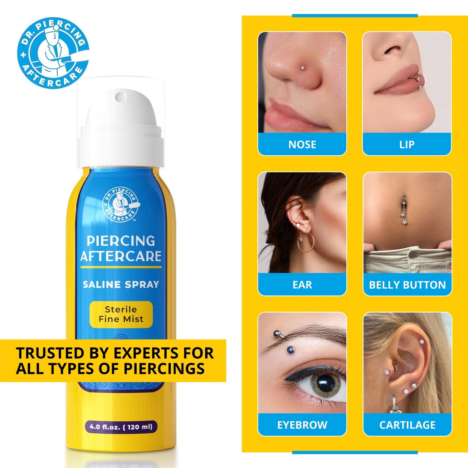 How To Clean Nose Piercing With Saline Solution Piercing Aftercare