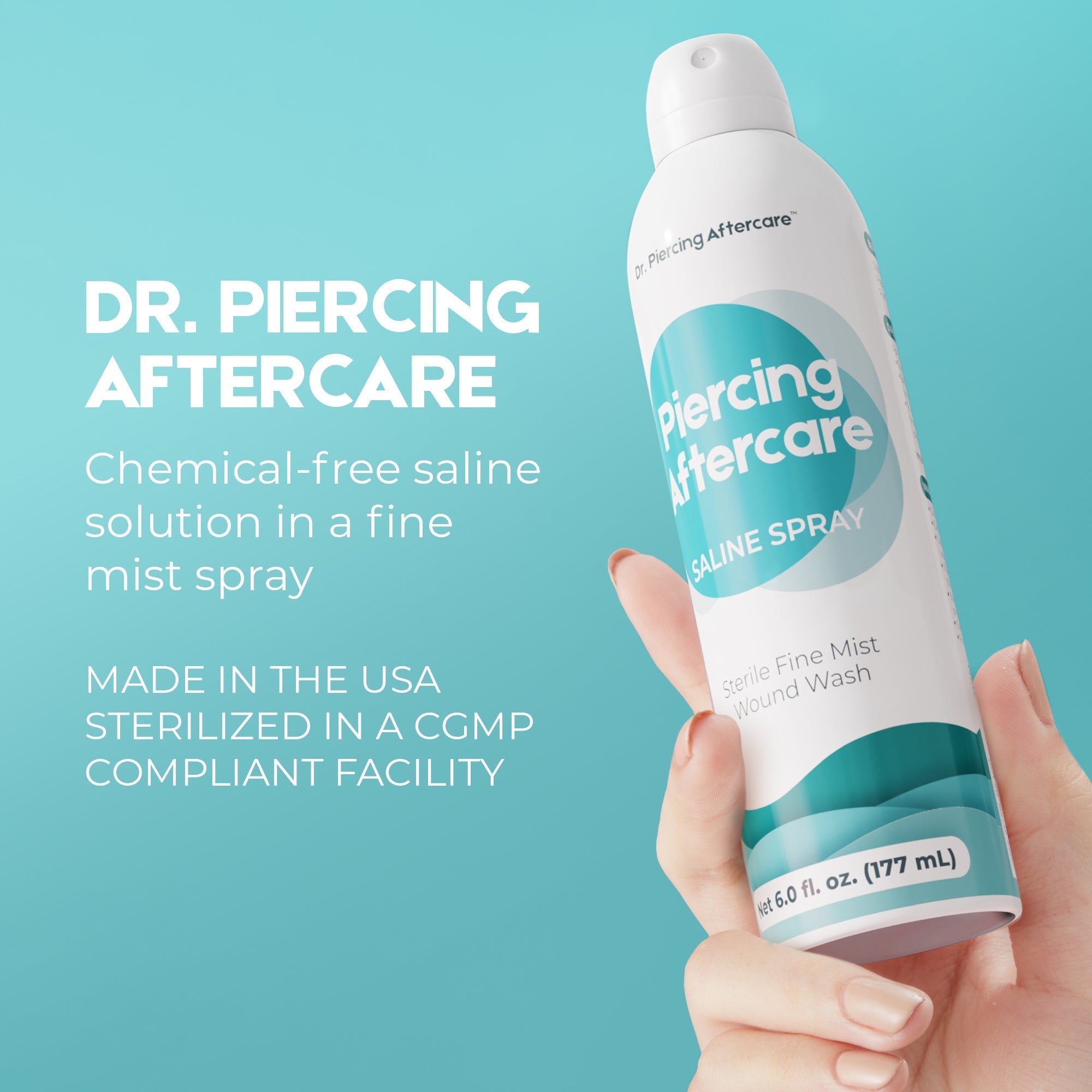 Dr. Piercing Aftercare Saline Spray (1 Case) - Dr. Piercing Aftercare