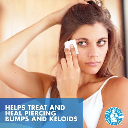 Dr. Piercing Aftercare Swabs and Wipes Combo - Saline Solution for Piercings - Earring Nose Belly Ear Piercing Cleaner - Saline Wash, Ear Hole Cleaner - Keloid Bump - Dr. Piercing Aftercare