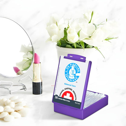 Dr. Piercing Aftercare Swabs - Saline Solution for Piercings - Earring Nose Belly Ear Piercing Cleaner - Saline Wash, Ear Hole Cleaner – Piercing Aftercare Formula - 36 Swabs - Dr. Piercing Aftercare