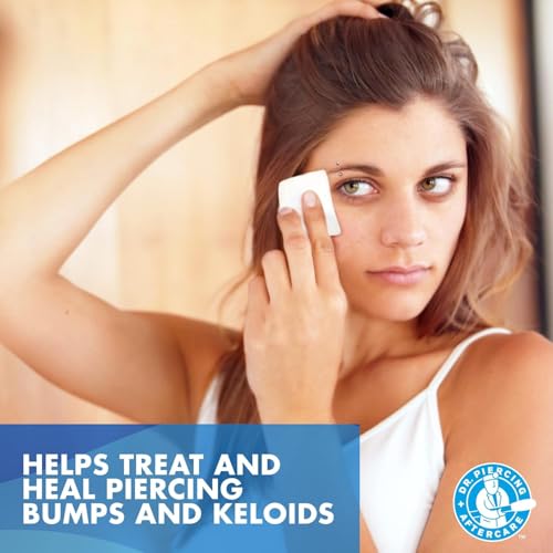 Dr. Piercing Aftercare Wipes – Piercing Aftercare | Saline Solution for Piercings - Keloid Bump Ear Piercing Cleaner – Ears Lips Belly Nose Piercing Bump - Piercing Hole Cleaner (50 Count) - Dr. Piercing Aftercare