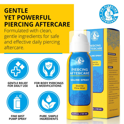 Piercing Aftercare Sterile Saline Spray 4.0 oz - Wholesale - Dr. Piercing Aftercare